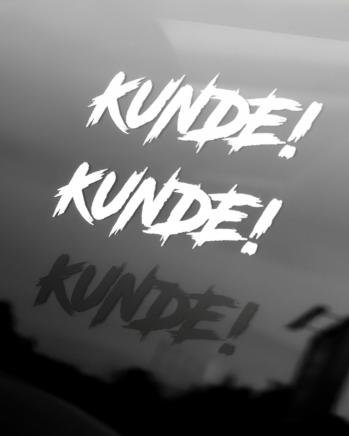 "Kunde!" Sticker Weiß